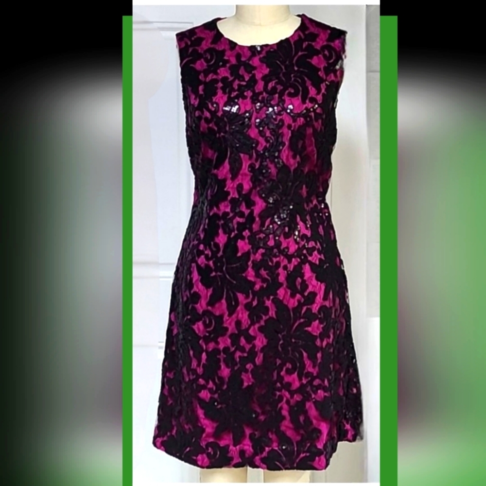 Diane Von Furstenberg floral sequin lace dress - Picture 1 of 6